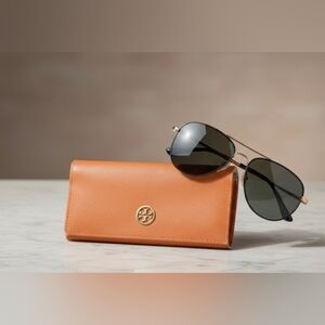 Tory Burch Orange Glasses Case (Needs Repair)